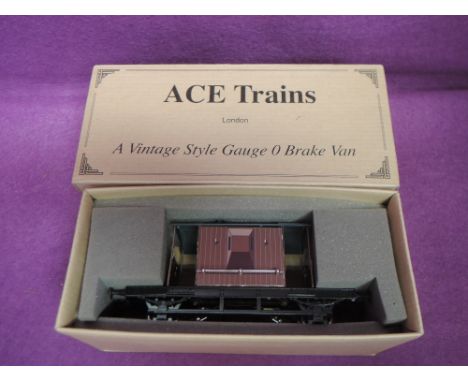 An ACE Trains O Gauge 3 rail Brake Van in original box with inner packaging
