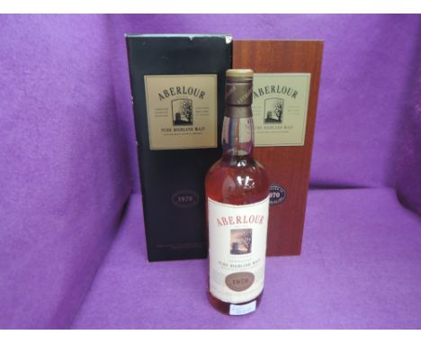 A bottle of Aberlour Glenlivet Pure Highland Malt, Single Malt Scotch Whisky, distilled 1970, bottled in 1991, 43% vol, 75cl 