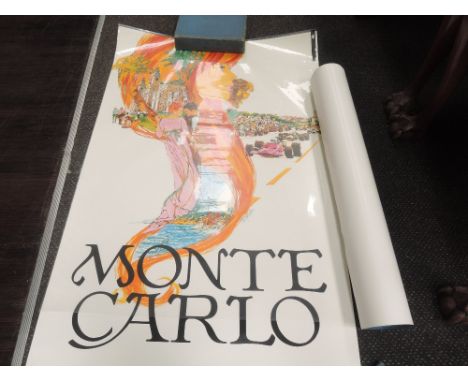 Three vintage tourist or travel advertising posters Monte Carlo including John Carpenter and K Ingermann
