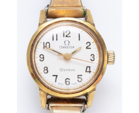 Omega, a gold plated, manual wind ladies wristwatch, 22mm, working when catalogued but not guaranteed for accuracy. 