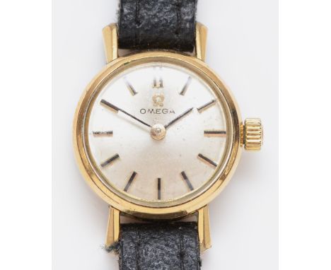 Omega, a gold plated manual wind ladies wristwatch, ref 511.073, 17 jewel movement number 21,019,562, cal 483, 17mm, working 