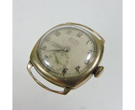 A vintage 9 carat gold rotary ladies wristwatch