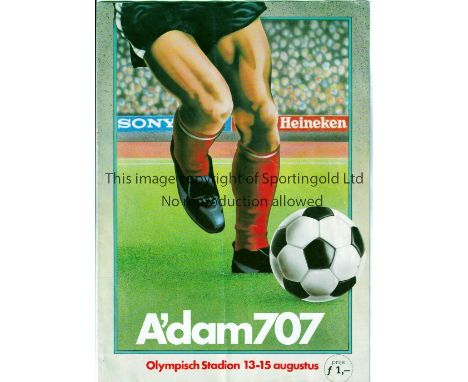 AMSTERDAM 707 TOURNAMENT 1982 / TOTTENHAM HOTSPUR         Official programme for the Tournament 13 - 15/8/1982 in Amsterdam, 