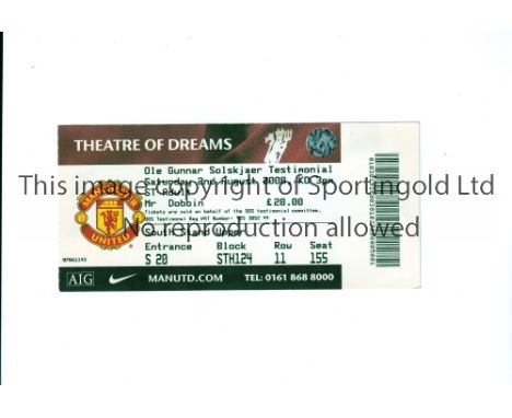 MANCHESTER UNITED      Ticket for the home match v Espanol 2/8/2008 in the Ole Gunnar Solskjaer Testimonial.     Good