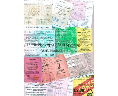 MANCHESTER UNITED        Twenty one away tickets, including v Nottingham Forest 1/9/1982 and 24/1/1988, FA Cup 4th round,  To