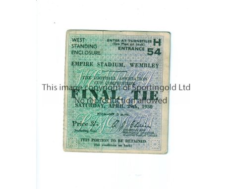 1950 FA CUP FINAL     Ticket for Arsenal v Liverpool, vertical crease.     Generally good
