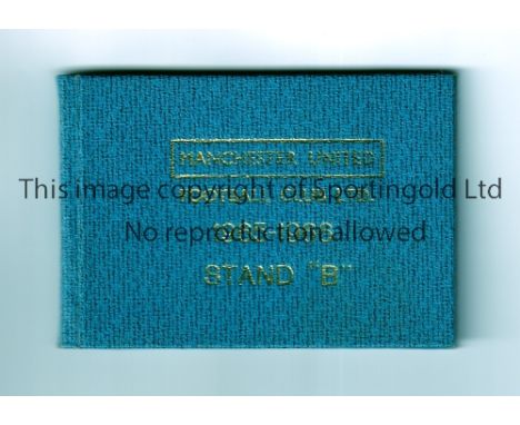 MANCHESTER UNITED      Season Ticket Book for the season 1965/1966, including fixtures and vouchers, writing in pen, papercli