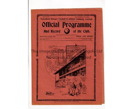 TOTTENHAM HOTSPUR       Programme for the Practice Match 21/8/1937.     Very good
