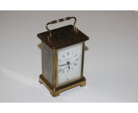 A brass cased Bayard carriage clock