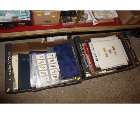 A large collection of various stamps, stamp albums, first day covers, some contained albums, various cigarette cards etc cont