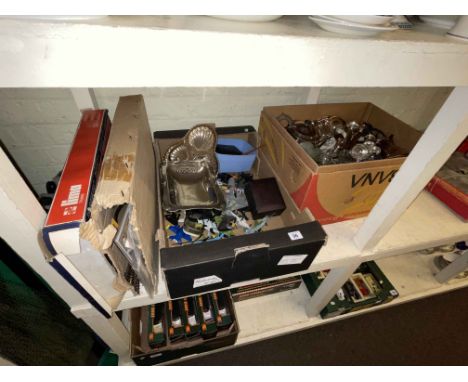 Lima model train set, model aircraft, silver plate, glassware, etc.