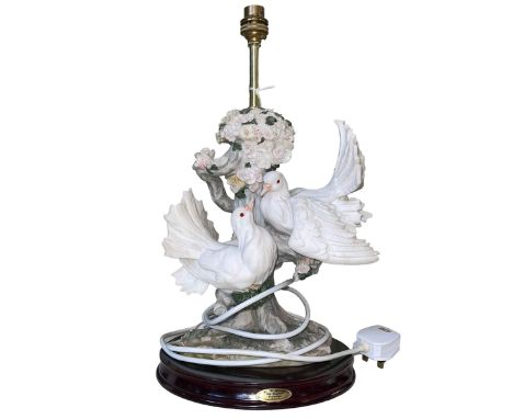 The Juliana Collection Dove table lamp, 42cm to lamp holder.