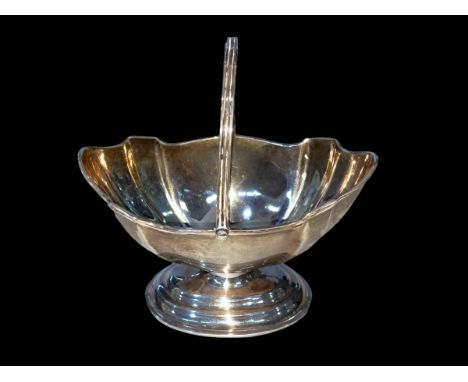 Silver swing handle sugar basin, Birmingham 1896.
