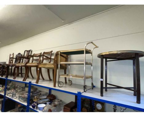 Collection of six various chairs including Georgian carver and side chair, Victorian hall chair, ladder back country chair et