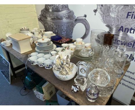 Royal Worcester Evesham Vale and other table ware, cutlery, glassware, etc.