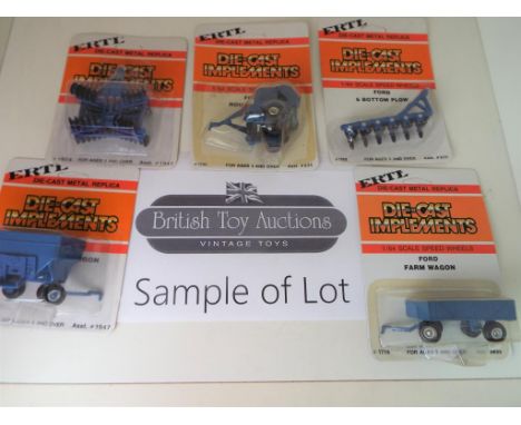 ERTL - 24 metal replica diecast Implements, 1:64 scale, mint in blister packs, stock no 835  - Est £40 - £60