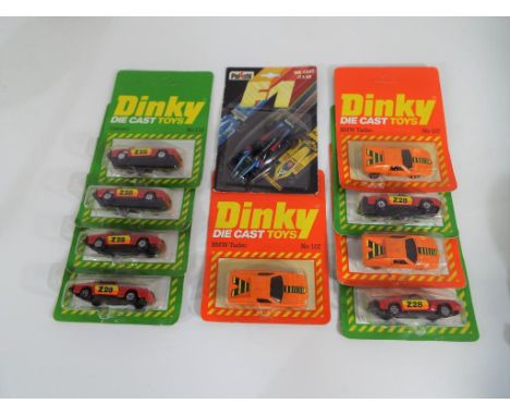 Dinky toys - nine diecast model motor vehicles by Dinky to include No. 115 Camaro and No. 107 BMW Turbo, also included is a m