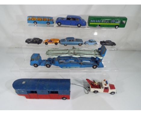 Diecast models - a collection of playworn diecast model motor vehicles to include Dinky, Corgi, Matchbox Superfast, Matchbox 