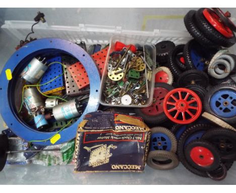 Meccano - a quantity of vintage Meccano construction pieces