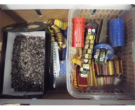 Meccano - a quantity of vintage Meccano materials
