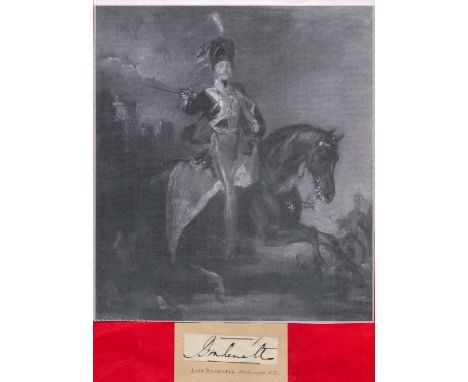 James Brudenell, 7th Earl of Cardigan signed 3x2 album page cutting. Lieutenant-General James Thomas Brudenell, 7th Earl of C