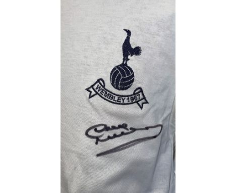 Dave Mackay signed Tottenham Hotspur FA Cup Final 1967 retro replica football shirt. Good condition. All autographs come with