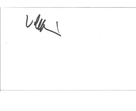 Val Kilmer signed card approx 4 x 6 inches. Val Edward Kilmer 31/12/1959 is an American actor best known for Top Gun, Batman 