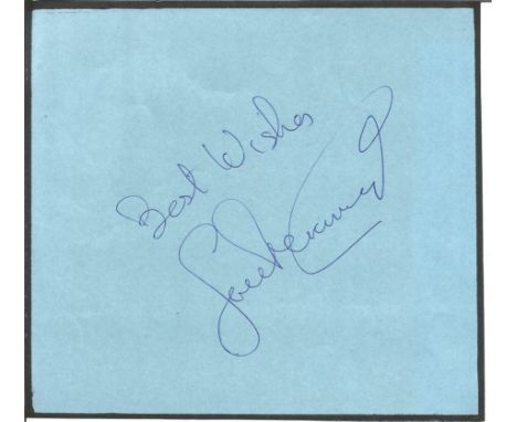 Lance Percival signed album page approx 6 x 6 inches. John Lancelot Blades Percival 26/7/1933 to 6/1/2015 was an English acto