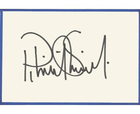 Sir Patrick Stewart signed card approx 4 x 6 inches. Sir Patrick Stewart OBE 1371940 is a British stage, film , television ac