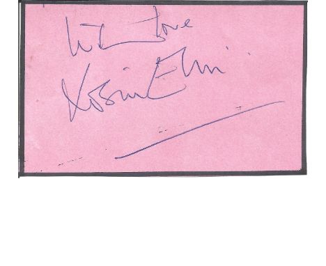 Robin ellis signed album page approx 3 x 4 inches. Anthony Robin Ellis 8/1/1942 is an English actor best known for Poldark, T