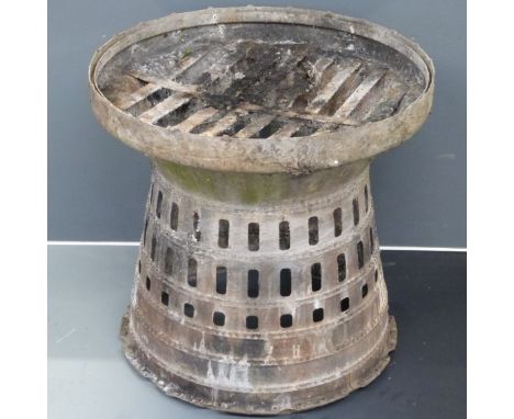 Jet engine combustion chamber component converted to a barbecue, diameter 58cm