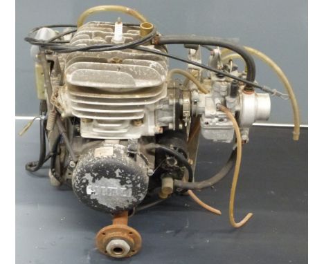 Hiro microlight aircraft or similar engine with geared drive, on mounting frame