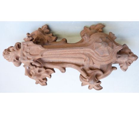 Victorian Gothic Revival cast iron door knocker, 29cm long, 13cm wide