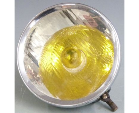 Marchal 8" vintage car headlamp or spotlamp with maker's name impressed to bulb holder