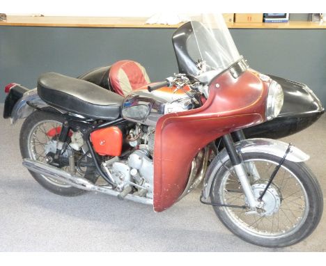 1965 Royal Enfield 736cc Interceptor Swallow sidecar combination, single owner from new, recently fitted with electronic igni