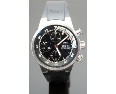 International Watch Company IWC Aquatimer gentleman's automatic chronograph wristwatch ref. 3719 33M with day and date apertu