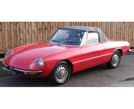 1970 Alfa Romeo Kamm-tail Spider 1750. Purchased by the vendor's late husband in 2015, the vendor had the car recommissioned 