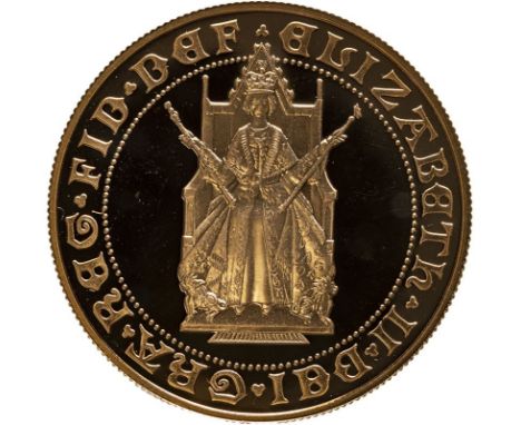 UNITED KINGDOM. Elizabeth II, 1952-2022. Gold 5 pounds (5 sovereigns), 1989. Royal Mint. Proof. Commemorating the 500 years a