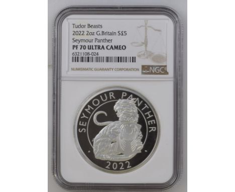 UNITED KINGDOM. Elizabeth II, 1952-2022. Silver 5 pounds, 2022. The Royal Mint. Proof. The inaugural coin in the collection c