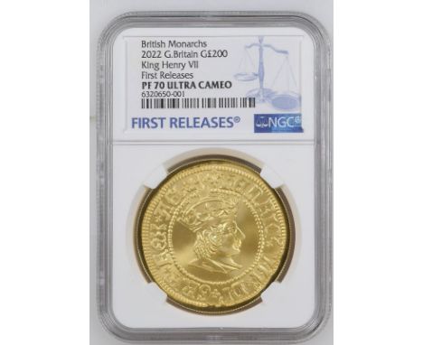 UNITED KINGDOM. Elizabeth II, 1952-2022. Gold 200 pounds, 2022. Royal Mint. Proof. This design is the first release in a Roya