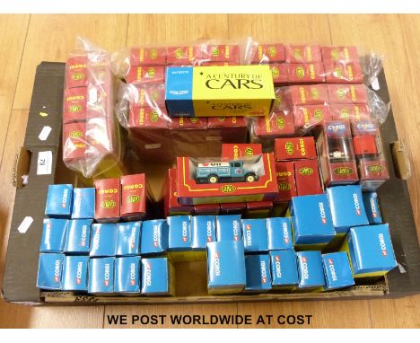 Seventy-two Corgi diecast model vehicles, all in original boxes