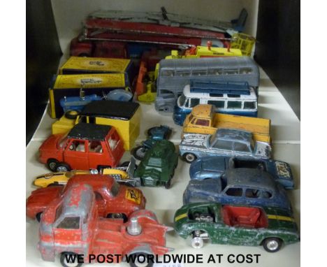 Twenty Dinky, Corgi and Matchbox diecast model vehicles, two in original boxes