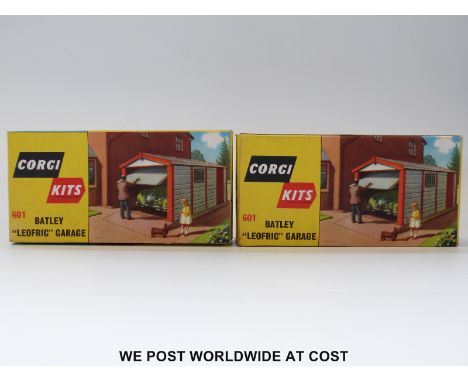 Two Corgi Kits diecast model Batly 'Leofric' Garages, 601, both in original boxes.