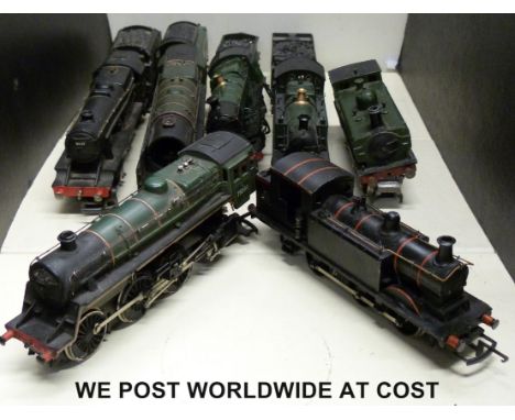 Seven Wrenn, Bachmann, Hornby and similar locomotives, some diecast