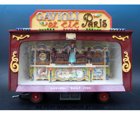 A quantity of approximately 1/12 scale fairground models to include boxing booth, Showman's engine, Scammel Show Trac and Gav