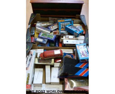 Over 50 Dinky, Corgi, Exclusive First Editions (EFE) and other diecast model buses, some in original boxes