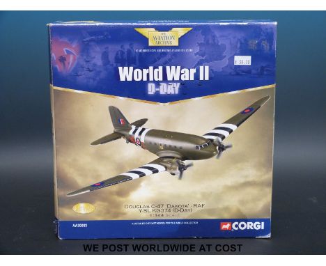 Corgi The Aviation Archive 1:144 scale World War II D. Day diecast model Douglas C.47 'Dakota', AA30003, in original box