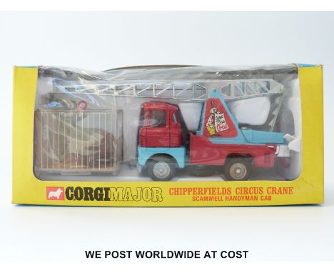 Corgi Major Toys diecast model Chipperfield's Circus Crane Scammell Handyman Mk.3 Cab, 1144, with 'Come to the circus' decals