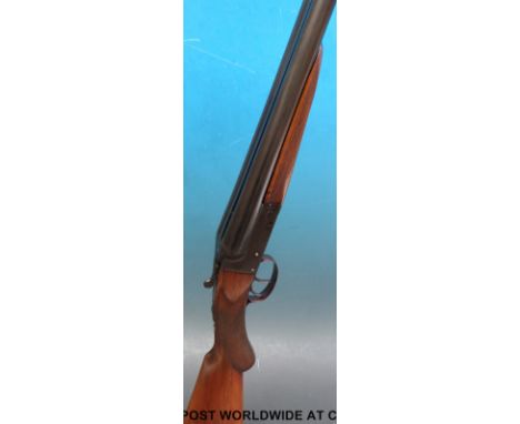 BSA Regent 12 bore side by side double barrelled WWII RAF pilot and air gunner training shotgun with chequered semi-pistol  g