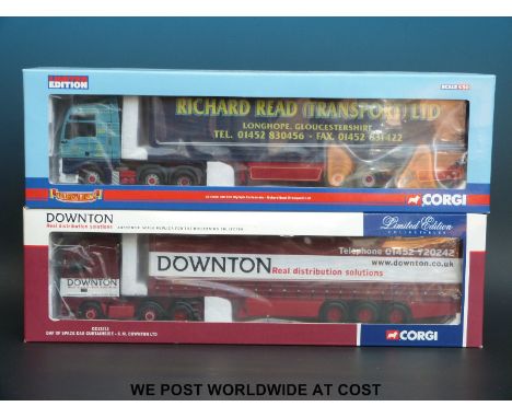 Two Corgi 1:50 scale limited edition diecast model lorries, Downton and Richard Read, both in original boxes 